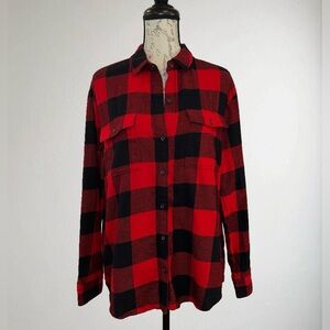 Old Navy Buffalo Check Flannel Boyfriend Shirt